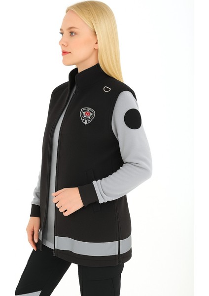 Kışlık Kadın Nakış Işlemeli Özel Güvenlik Yeleği - Tunik Boy