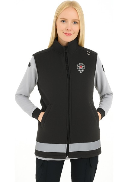 Kışlık Kadın Nakış Işlemeli Özel Güvenlik Yeleği - Tunik Boy fırsatları