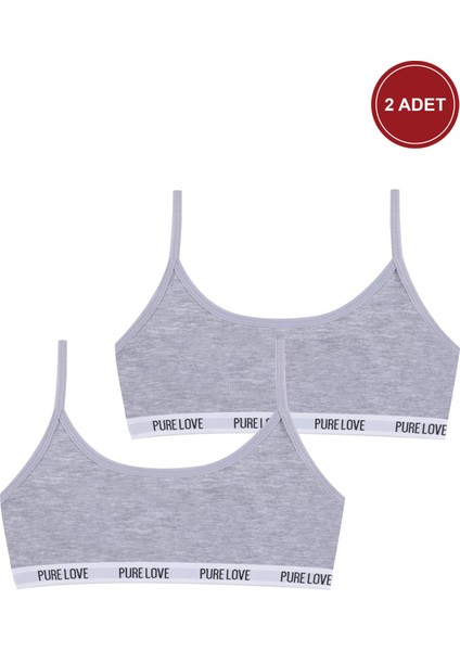 Kız Çocuk 2'li Ip Askılı Yarım Atlet