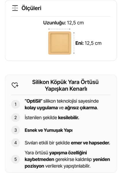 Yapışkan Kenarlı Yumuşak Silikonlu Yara Örtüsü – Su Geçirmez, Hava Geçirir, Hızlı Iyileşme ve Koruma (10’lu Paket) modelleri