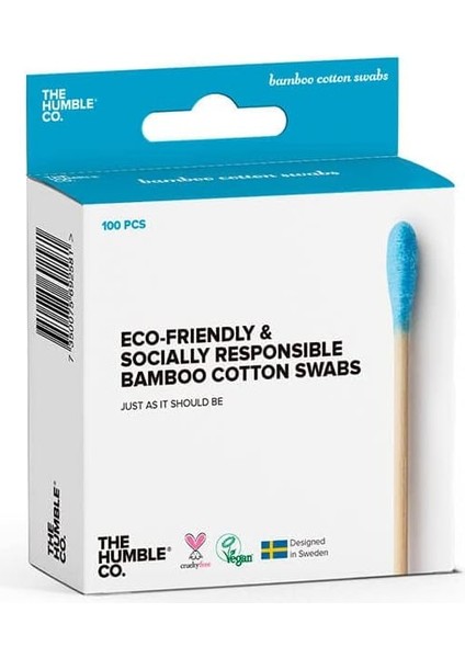 Humble Kulak - Makyaj Çubuğu 100 Adet - Mavi Bambu Kulak Çubuğu 100 Pcs - Mavi
