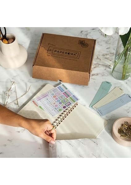 A5 Spiralli Sert Kapak Keten Kareli Tarihsiz Not Defteri Lila fırsatları