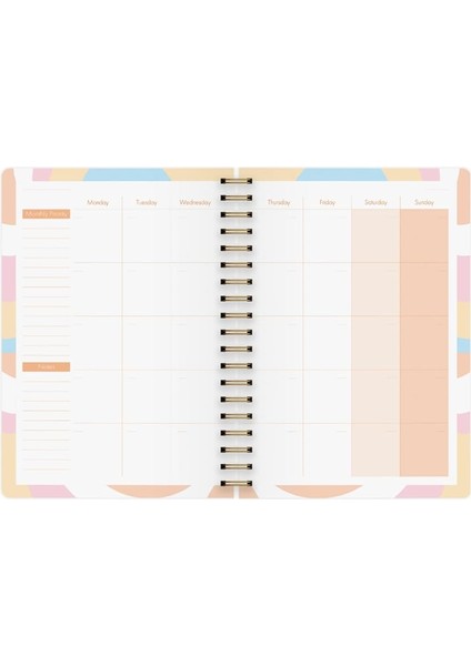 Color Süresiz Planlayıcı Spiralli Ajanda Defter Lotus 17X24 cm fırsatları