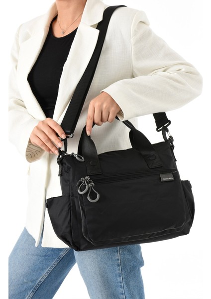 Sanmorris Kadın 4 Bölmeli Paraşüt Kumaş Ayarlanabilir Çapraz Askılı El ve Omuz Çantası fiyatları