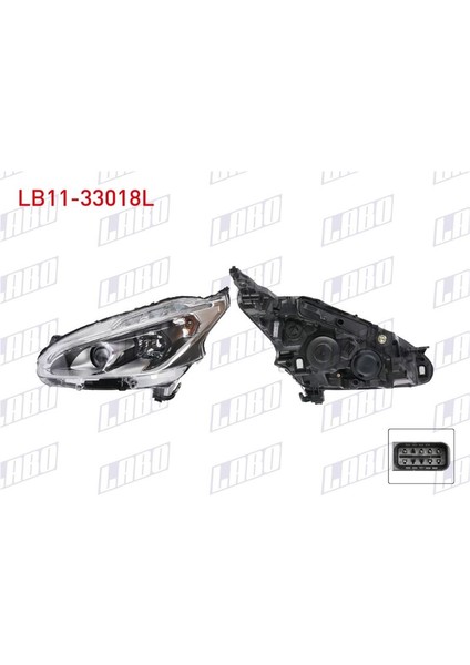 LABO-LB11-33018L - Far Sol Ledlı Peugeot 208 2015-2018