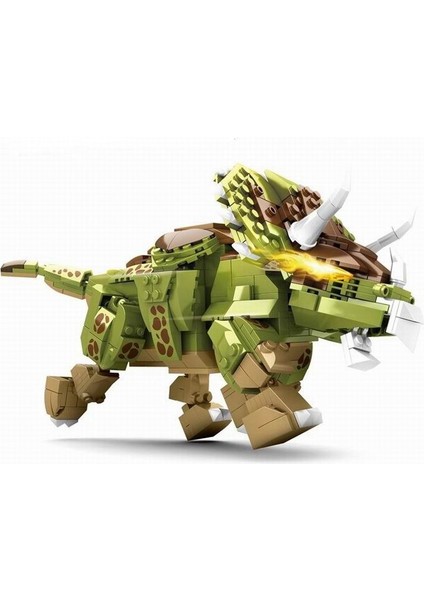 Tuğla Dinozor Oyuncak Çocuklar Için Granül Bulmaca Yapı TAŞLARIPCS:442 Parça