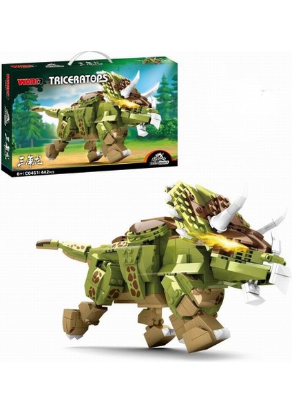Tuğla Dinozor Oyuncak Çocuklar Için Granül Bulmaca Yapı TAŞLARIPCS:442 Parça fiyatları