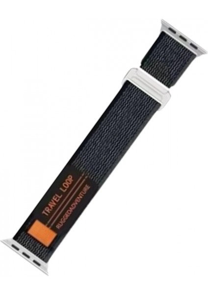 Apple Watch 42MM Alice Kumaş Kordon - Siyah-Gri