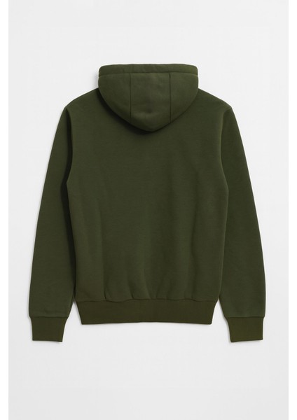 Erkek Fermuarlı Kapüşonlu Içi Polarlı Haki Sweatshirt fiyatları
