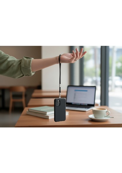 Tüm Kılıflara Uyumlu Siyah Telefon El Askısı modelleri