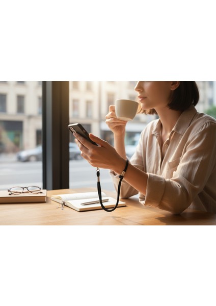 Tüm Kılıflara Uyumlu Siyah Telefon El Askısı fırsatları
