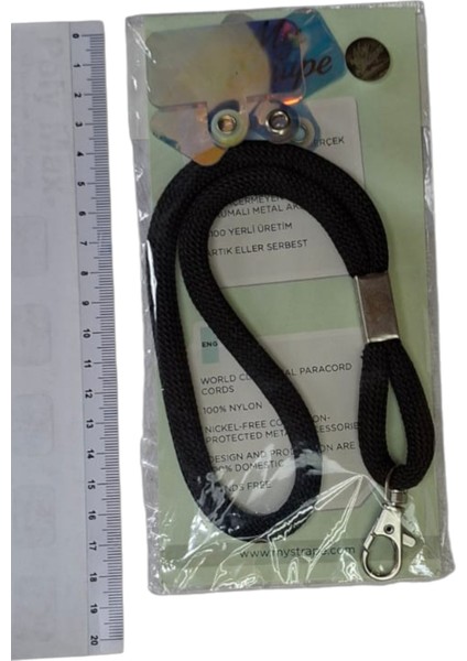 Tüm Kılıflara Uyumlu Siyah Telefon El Askısı