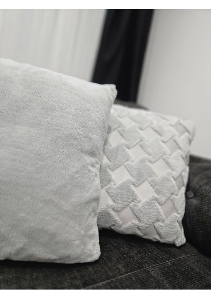 Bohem Tarzı Punch Işlemeli Kırlent Kılıfı Gri fiyatları