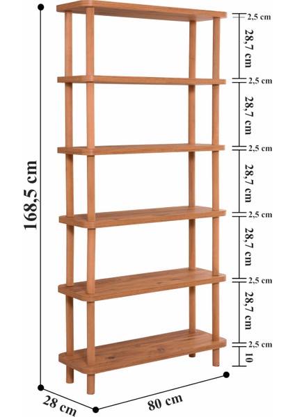 Dora Gala 6 Raflı Kitaplık 80X28 indirimleri