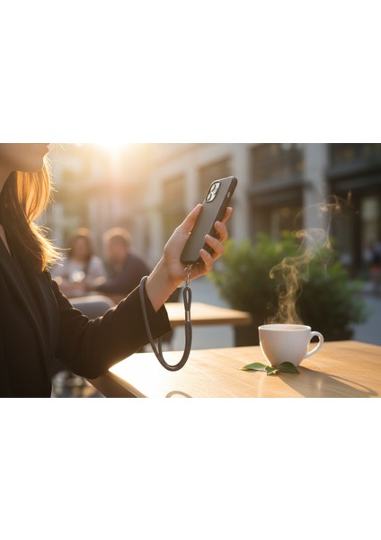 ANTRASİT PARACORD TELEFON EL ASKISI TÜM KILIFLARA UYUMLU