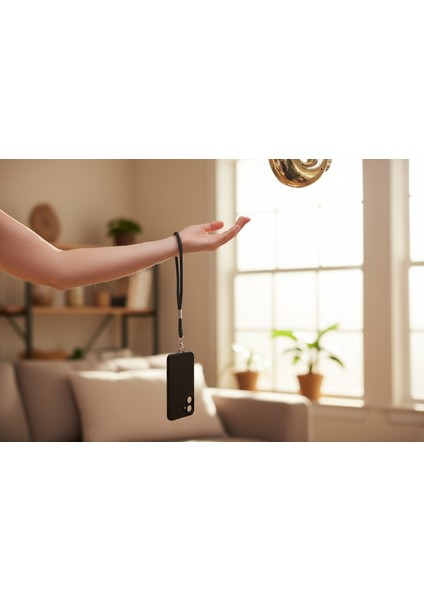 ANTRASİT PARACORD TELEFON EL ASKISI TÜM KILIFLARA UYUMLU modelleri