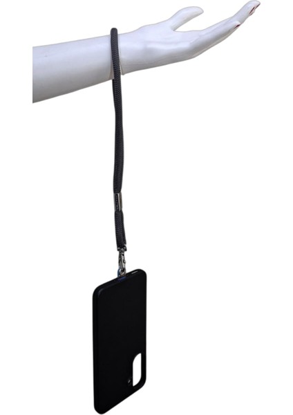 ANTRASİT PARACORD TELEFON EL ASKISI TÜM KILIFLARA UYUMLU