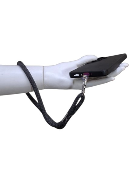 ANTRASİT PARACORD TELEFON EL ASKISI TÜM KILIFLARA UYUMLU