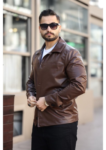 Yeni Sezon Erkek Baharlık Düğmeli Italyan Kesim Deri Ceket fiyatları