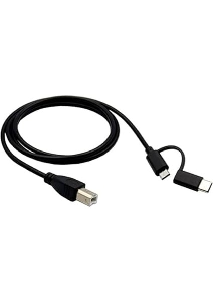 3351 Type C +Micro USB Yazıcı Printer Midi Bağlantı Kablosu Hızlı USB C USB B Midi Cihazını Müzik Kaydı/oynatma Veri Iletimi Için Bilgisayara Bağlamayı SAĞLAR(LN-3351 Type C+Micro Usb) fiyatları