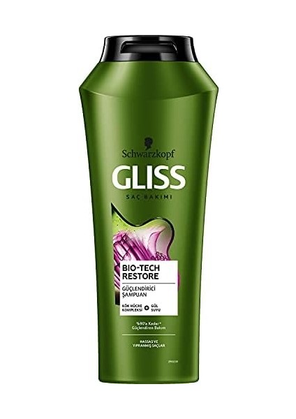 Gliss Bio-Tech Restore Güçlendirici Şampuan - Kök Hücre Kompleksi ve Gül Suyu ile 500 ml modelleri