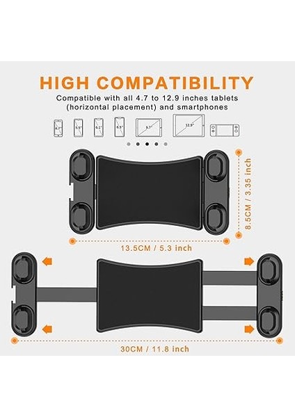 Lifestyle Tablet Duvar Montajı, Ipad/ipad Mini, Samsung Galaxy Tab ve Tüm 4.7-12.9 Inç Ekran iPad Tutucu Arabaları Için Ayarlanabilir Açılı Tablet Standı modelleri