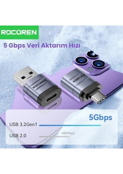 USB 3.2 Gen1 Erkek To Type-C Dişi Otg Çevirici Dönüştürücü fiyatları