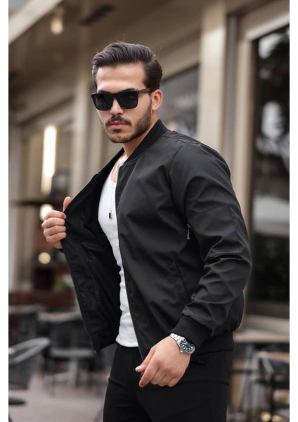 Unisex Oversize Kol Detay Astarlı Kolej Ceket