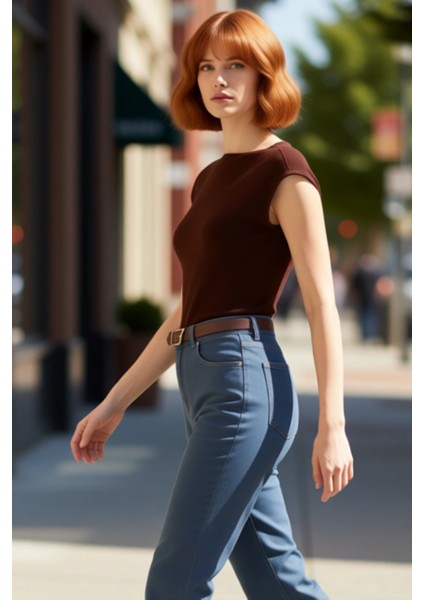 Kadınlar Için Şık ve Rahat Düz Desenli Kısa Kollu Triko Üst Kaliteli Şık Rahat Modern Zarif fırsatları