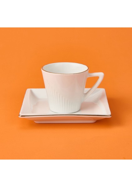 Begonvil 12 Parça Porselen Kahve Fincan Takımı - Beyaz - 80 ml fiyatları