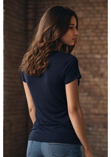 Bisiklet Yaka Basic Indigo Tişört fiyatları