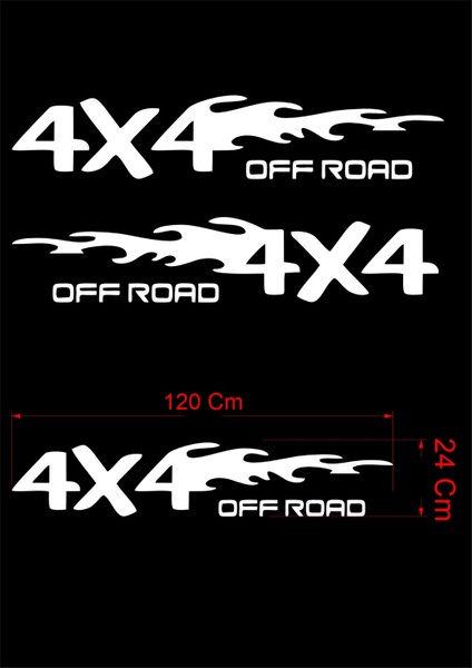 4x4 Off Road Sticker, Pickup Araba Sticker 02520