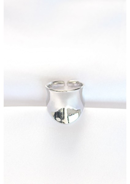 Silver Renk Ayarlanabilir Kavisli Ayna Yüzük fiyatları