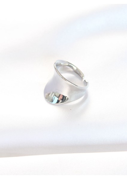 Silver Renk Ayarlanabilir Kavisli Ayna Yüzük modelleri