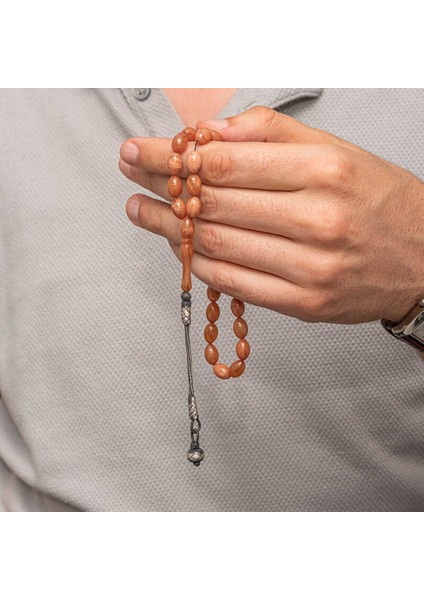 Gümüş Top Kazaz Püsküllü Sıkma Kehribar Tesbih modelleri