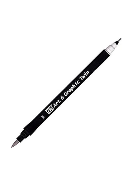 Zig Art And Graphic Twin Tip Brush Marker 084 Çift Uçlu Işaretleme Kalemi, Soğuk Gri, 3 fiyatları