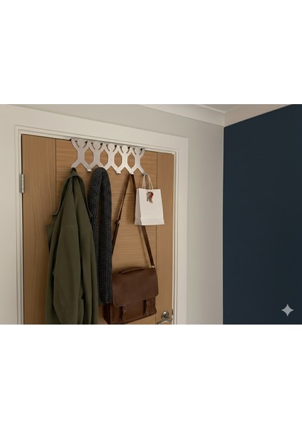 2ADET Paslanmaz Çelik Kapı Askılığı/bornoz Askılık/banko Askılık/37 cm