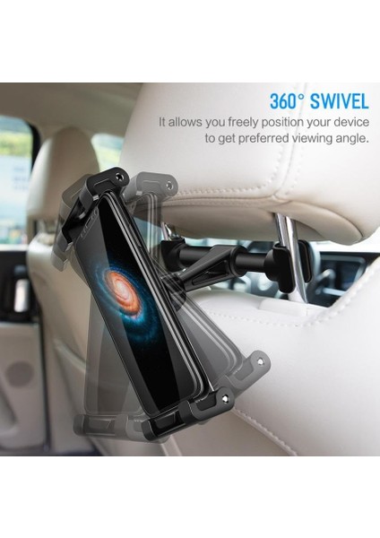Backseat Araç Arka Koltuk 12.9 Inch Tablet Tutucu Araç Telefon Tablet Tutucu 360 Döner Başlık Siyah modelleri