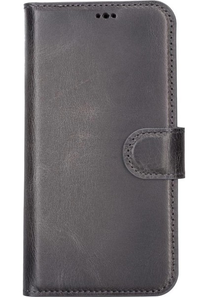 Apple iPhone 13 Pro Uyumlu Deri Cüzdanlı Kılıf Mwwn Tn1 Gri modelleri