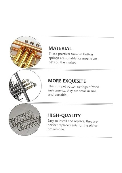 9 Küçük Düğme Yayı Kullanışlı Trompet Düğme Yayları Trompet Düğmesi Malzemeleri Trompet Düğmesi Bileşenleri Pratik Trompet Düğme Yayları Trompet Yayı Değiştirmeleri fiyatları