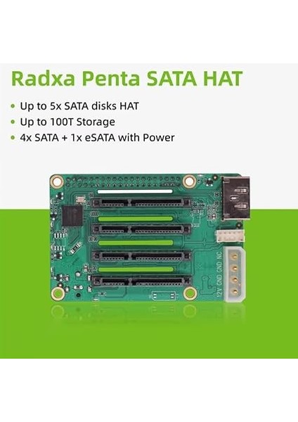 Pi 5 Penta Sata Hat - 5x'e Kadar Sata Disk Şapka fiyatları