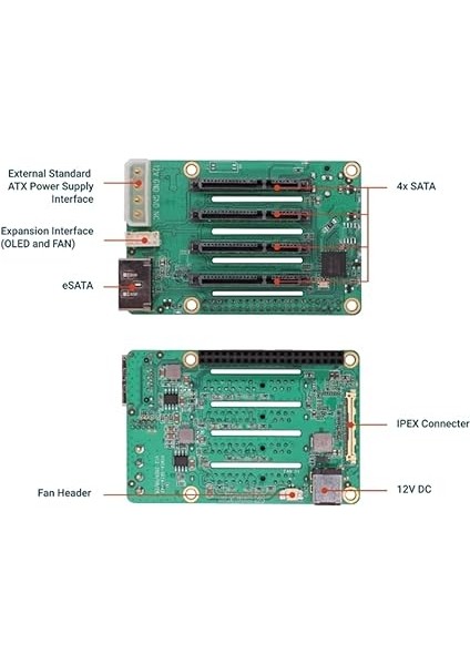 Pi 5 Penta Sata Hat - 5x'e Kadar Sata Disk Şapka indirimleri