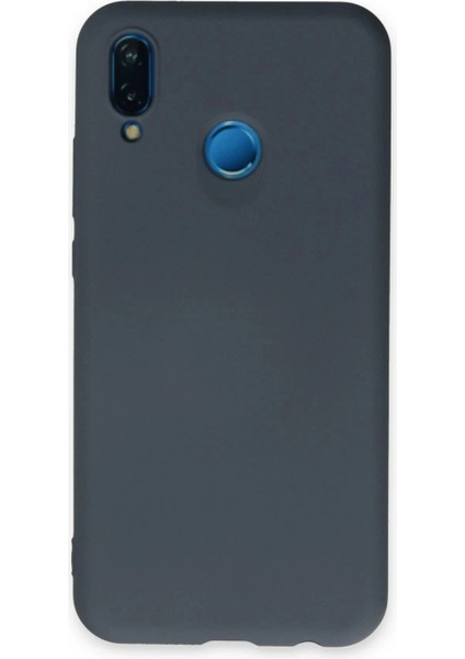 Huawei P20 Lite Kılıf Nano Içi Kadife Silikon - Gri (K95)