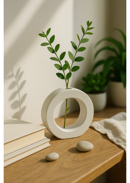 El Yapımı Halka Formlu Modern Vazo – Spiral Beton Tasarım (12,5×11 Cm) fiyatları