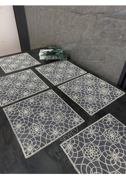 Dantelli Masa Örtüsü Fiskos Örtüsü (Sütlü Kahve) fiyatları