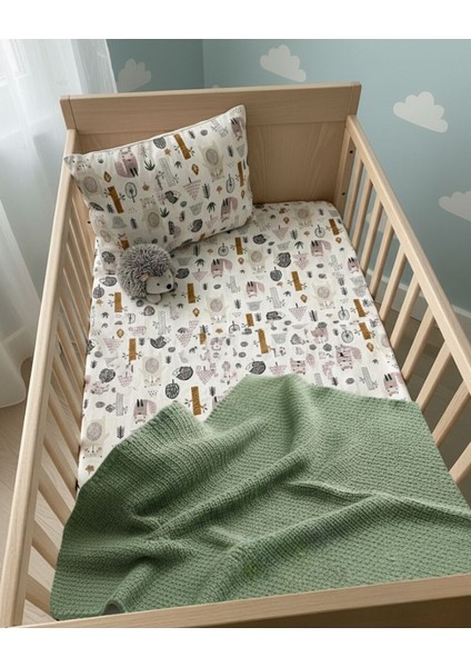 Yeşil %100 Pamuk Bebek Pike Takımı