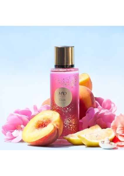 Mad Charm Body Mist 250 ML – Hanımeli, Yasemin ve Amber ile Çiçeksi, Canlandırıcı ve Kalıcı Kadın Vücut Spreyi