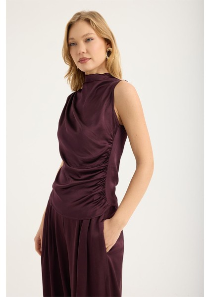 Kolsuz Sol Yanı Drapeli Bluz fiyatları