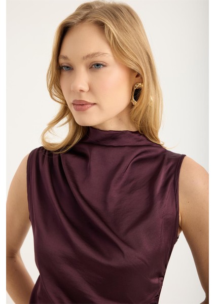 Kolsuz Sol Yanı Drapeli Bluz fırsatları