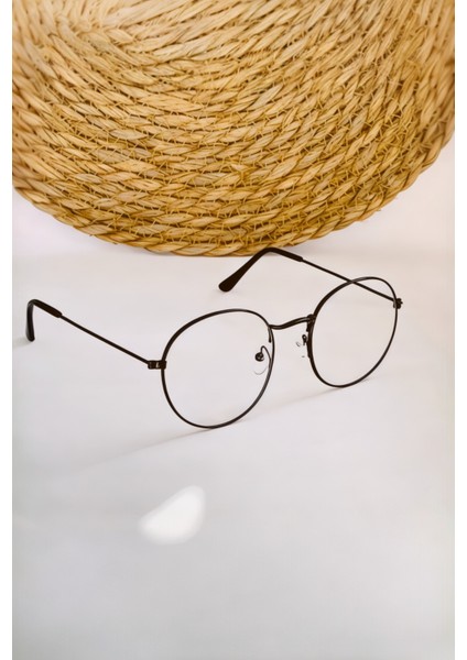 Round Model Metal Çerçeve Mavi Işık Korumalı Gözlük modelleri